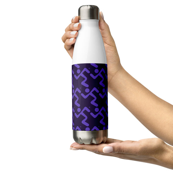 (Dark Purple) Purple Running Man Stainless Steel Water Bottle